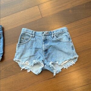 Wrangler Light Blue Distressed Denim Cutoff Shorts